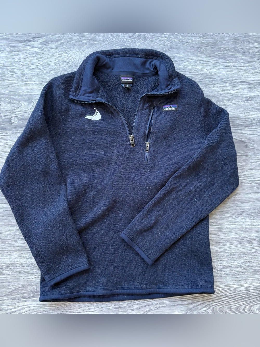 Patagonia Boys Better Sweater 1/4 Zip Fleece Navy Blue Size M (10) Nantucket